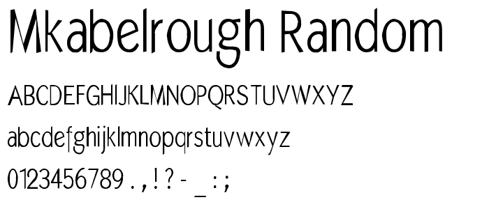 MKAbelRough random font